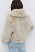 14+ faux fur jacket - Beige