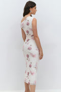 Asymmetric midi dress - Flower