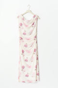 Asymmetric midi dress - Flower