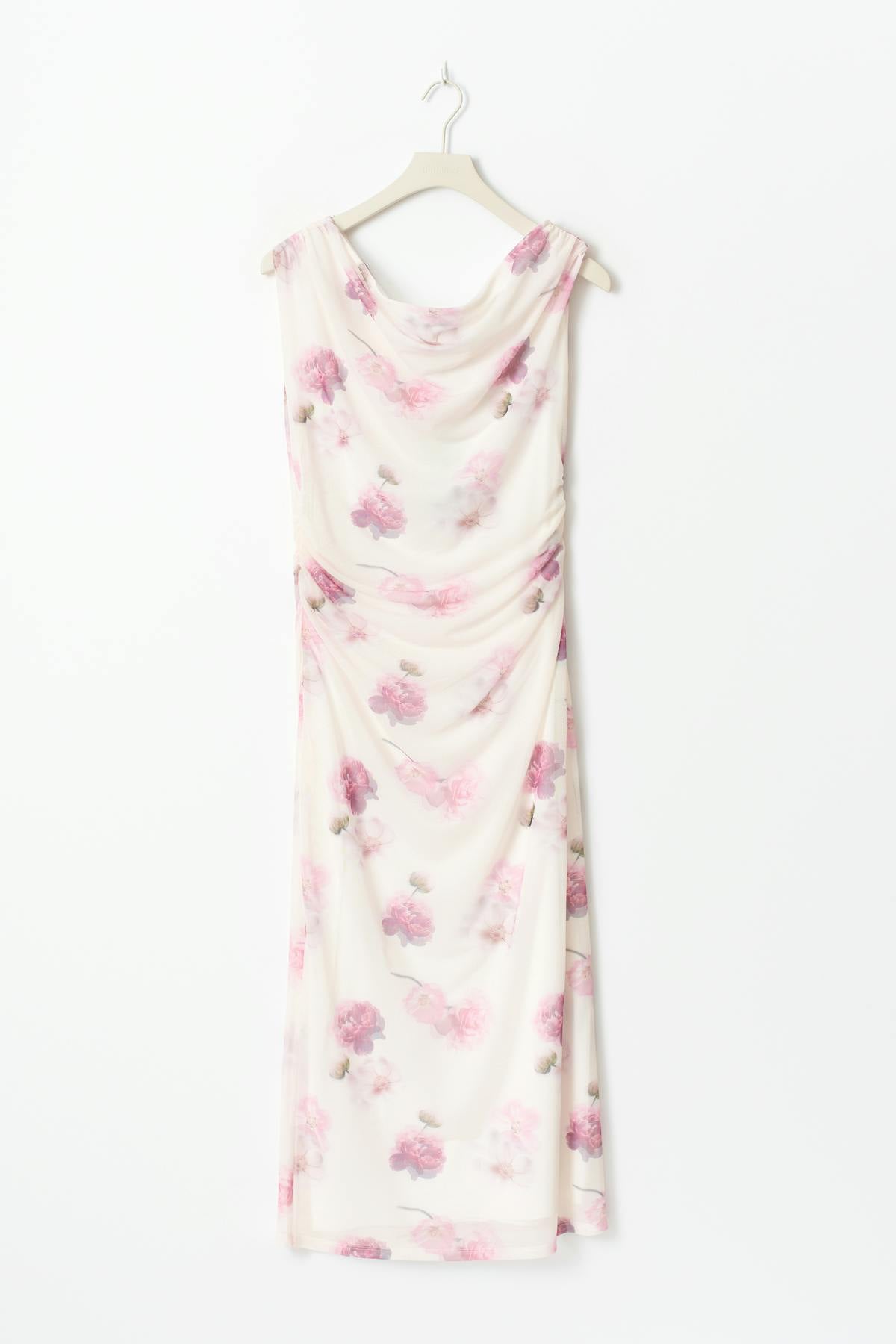 Asymmetric midi dress - Flower