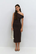 Asymmetric midi dress - Flower