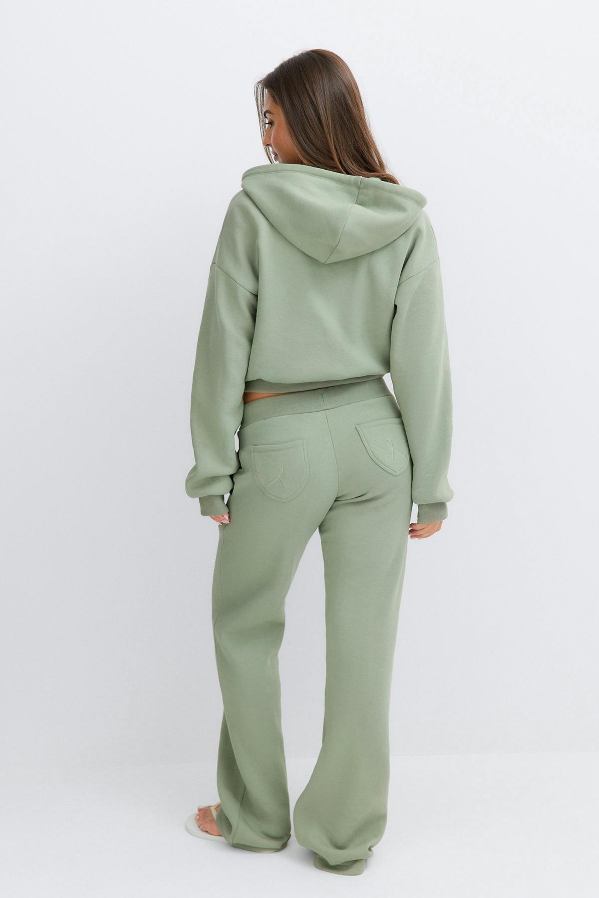 14+ low waist sweatpants - Blue slit