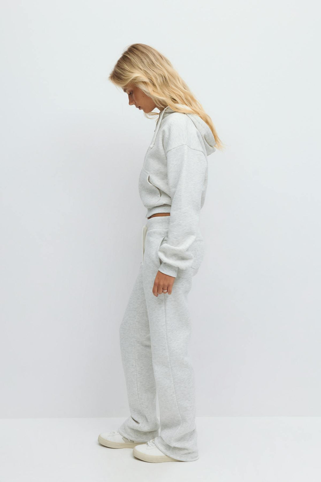 14+ low waist sweatpants - Lt grey melange