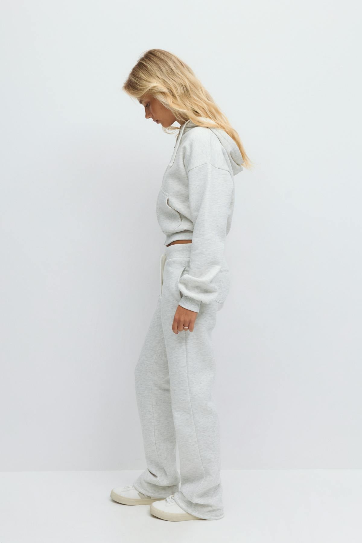 14+ low waist sweatpants - Lt grey melange