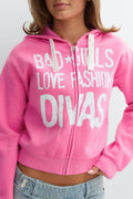 14+ zip hoodie - Fiery coral