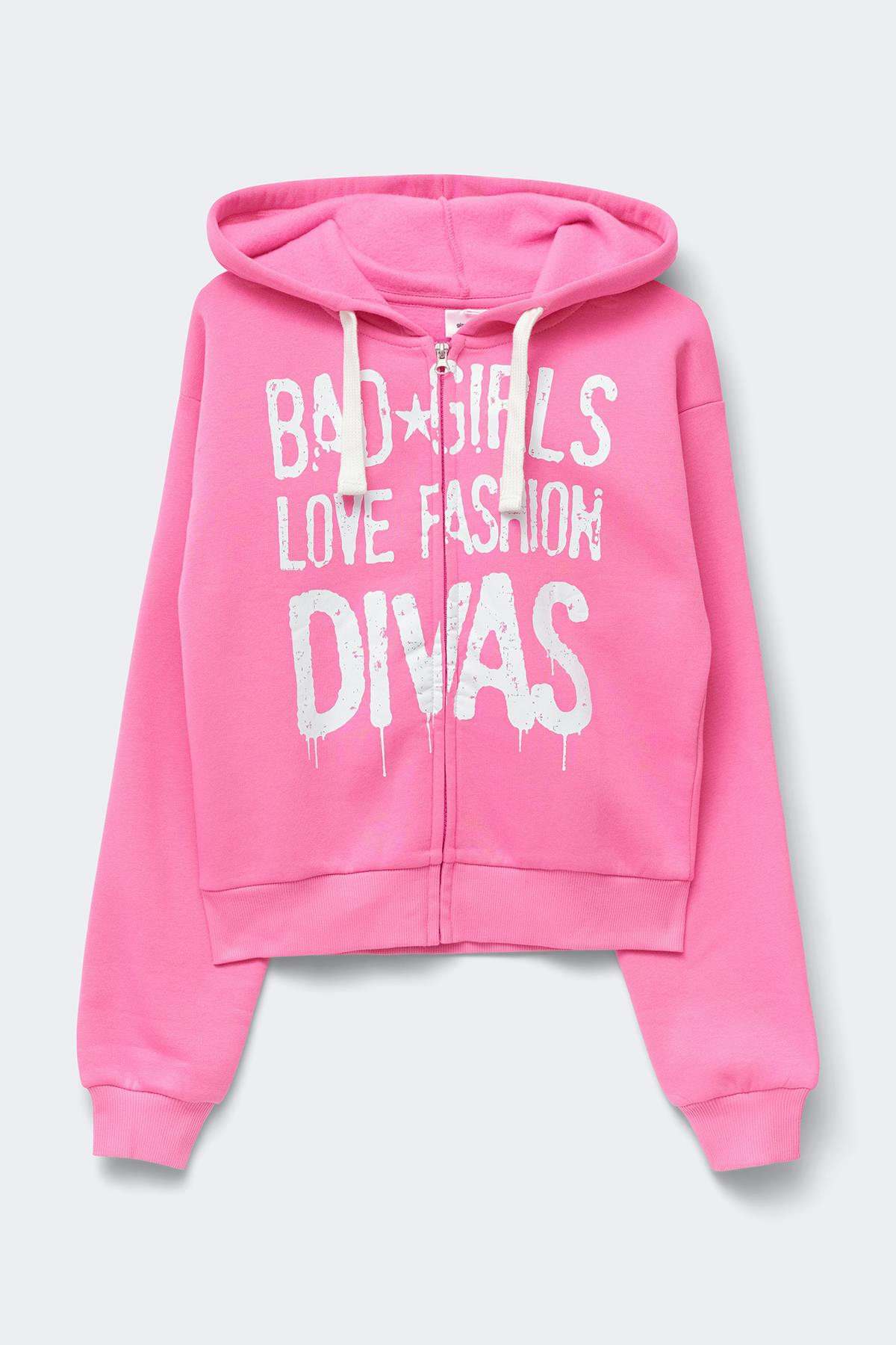 14+ zip hoodie - Fiery coral