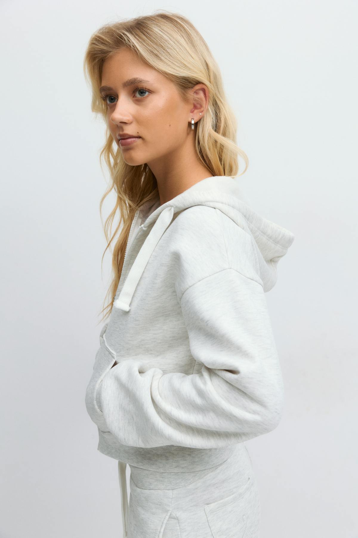 14+ zip hoodie - Lt grey melange