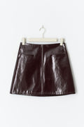 Patent skirt - Bordeaux