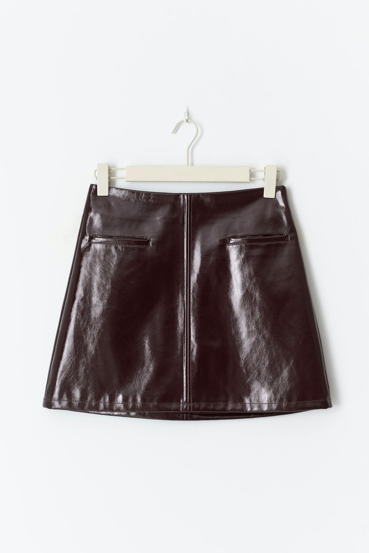 Patent skirt - Bordeaux