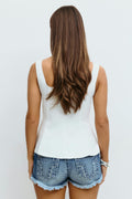 14+ peplum top - Blanc