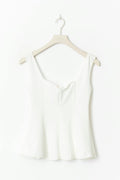 14+ peplum top - Blanc