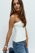 14+ tube top - Blanc