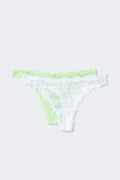 2-pack flirty lace thong - Spring garden