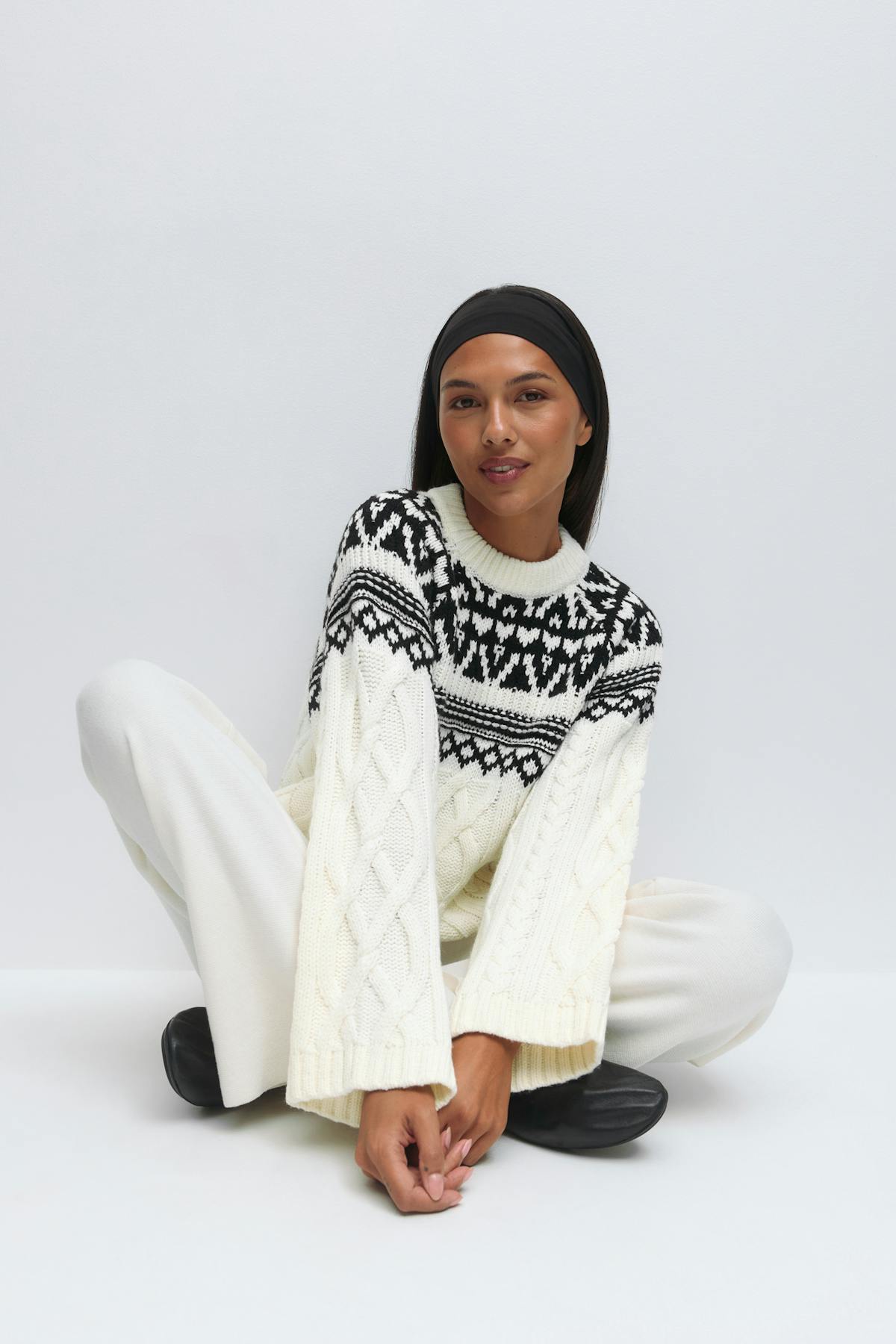 jacquard knitted sweater - Multicolore