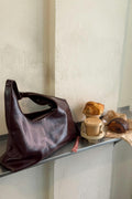 Wide shoulder bag - Bordeaux