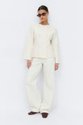Knitted button cardigan - Gardenia