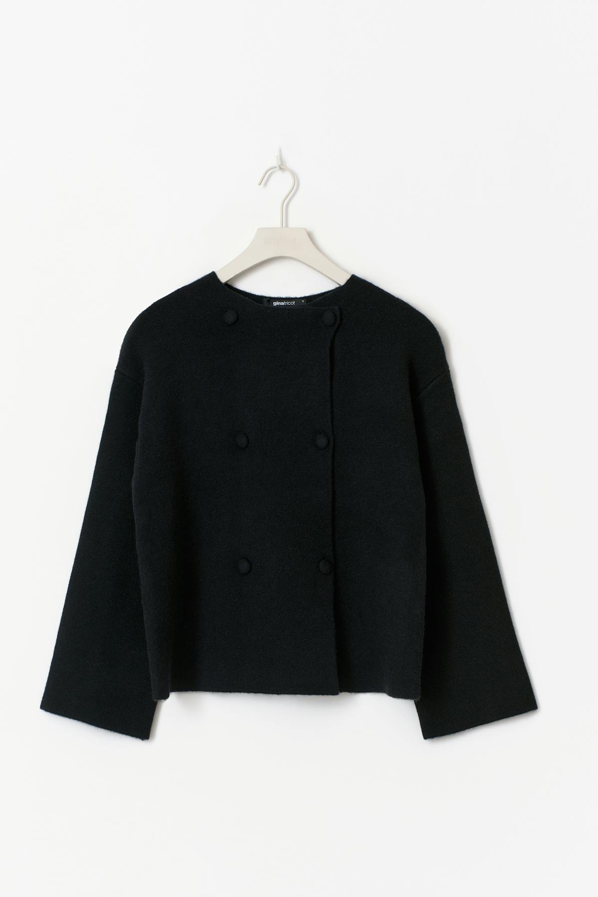 Knitted button cardigan - Noir