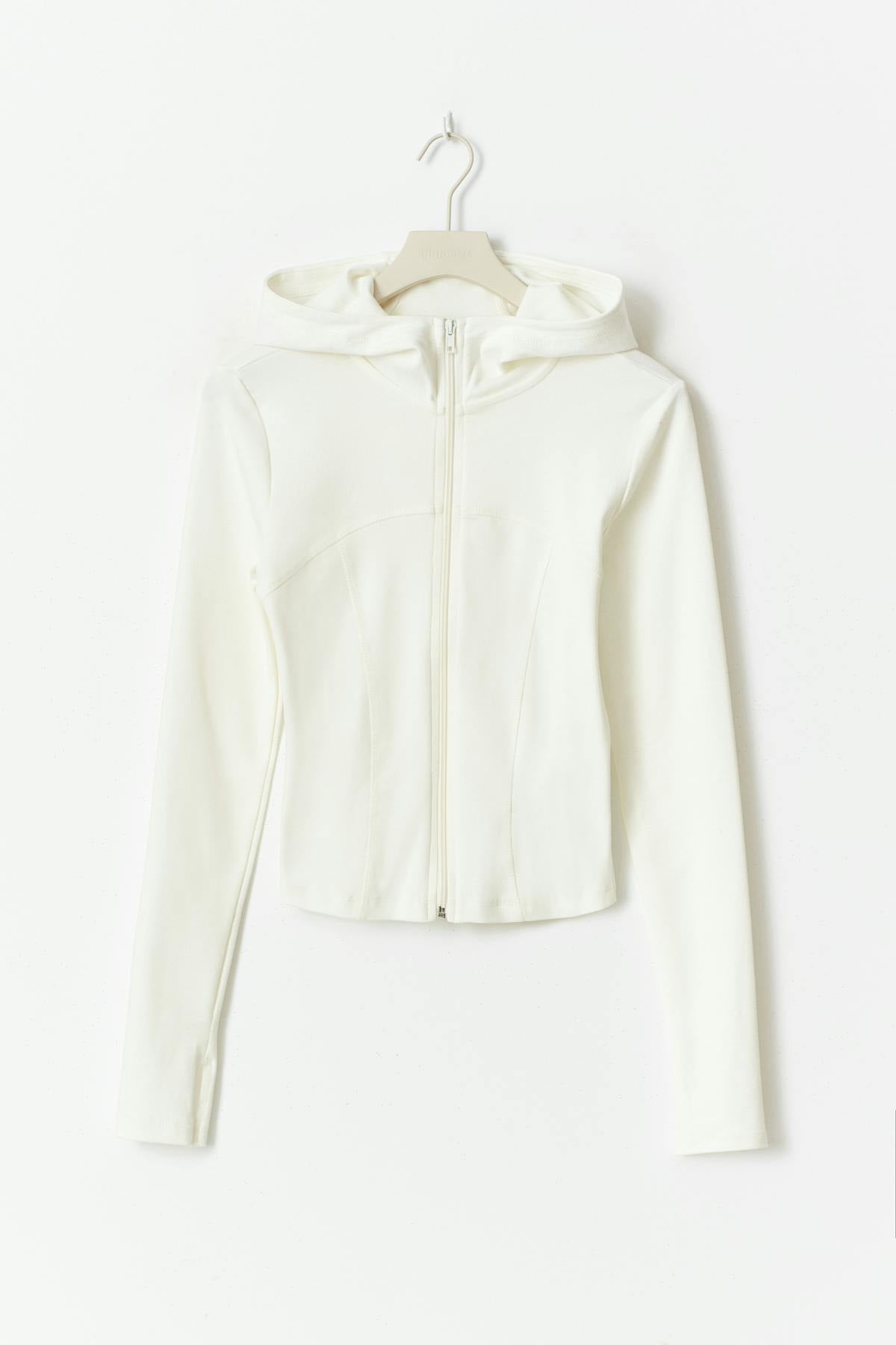Zip hoodie jacket - Blanc cassé