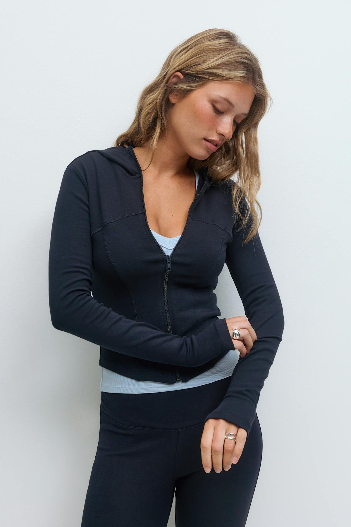 Zip hoodie jacket - Blanc cassé
