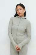 Zip hoodie jacket - Lt grey melange