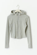 Zip hoodie jacket - Lt grey melange