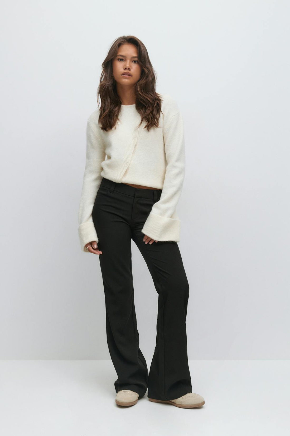 Y low bootcut trousers - Noir