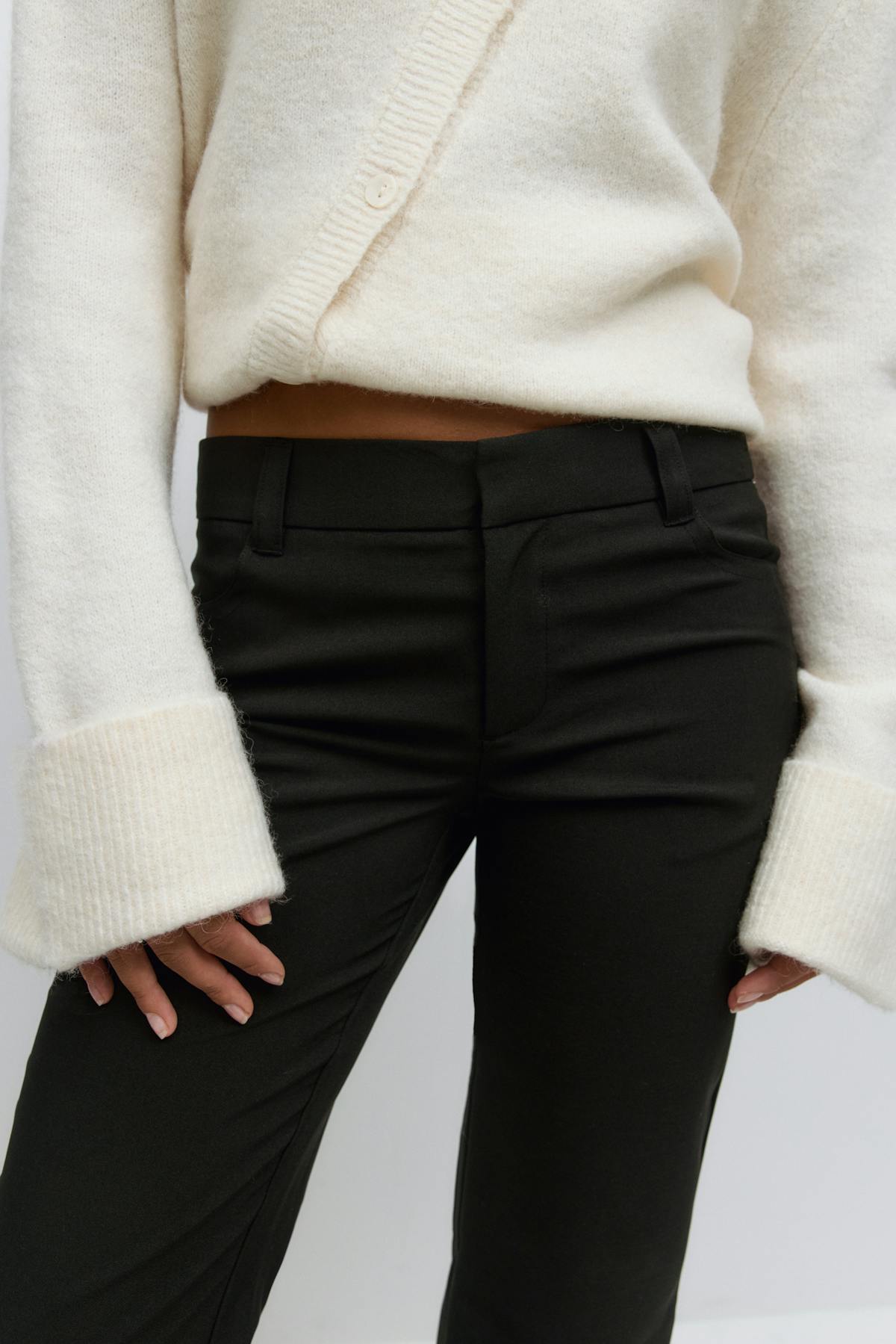 Y low bootcut trousers - Noir