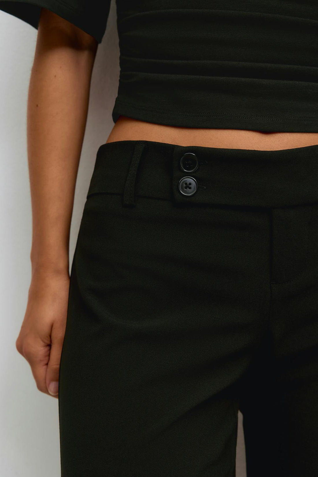 Ultra low bootcut trousers - Noir
