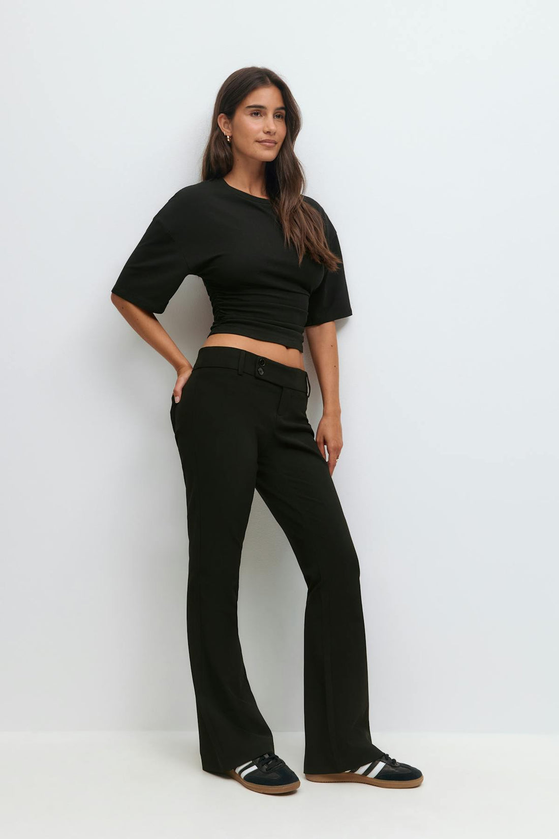 Ultra low bootcut trousers - Noir