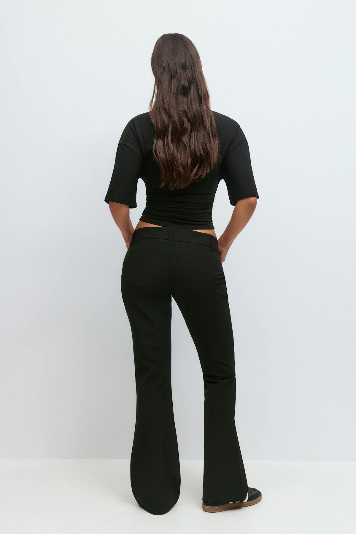 Ultra low bootcut trousers - Noir