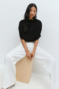Cape ruched top - Noir