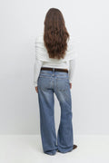 High and wide jeans - Mid blue