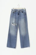 High and wide jeans - Mid blue