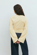 Soft touch wide sleeve top - Almond oil