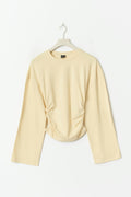 Soft touch wide sleeve top - Almond oil