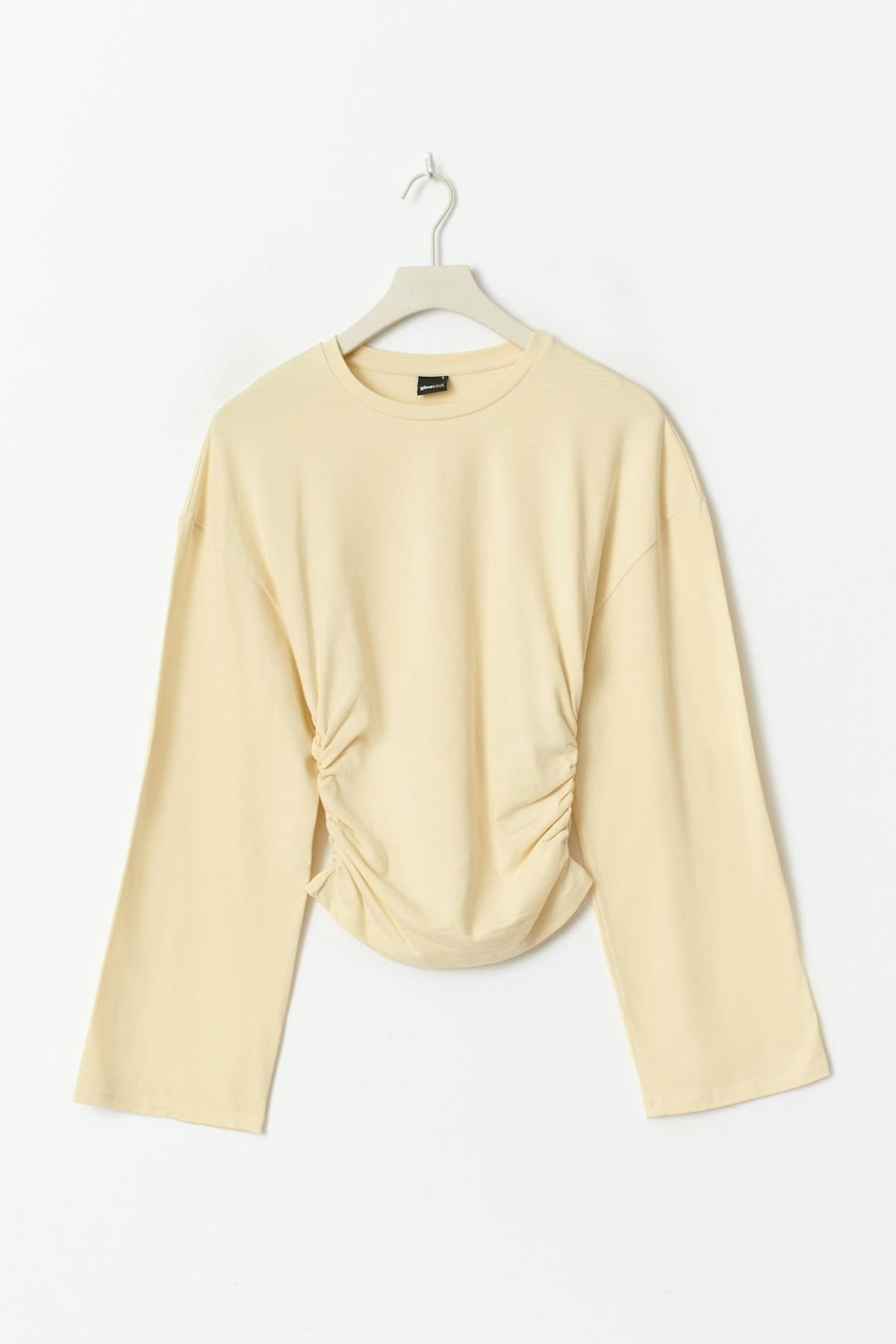 Soft touch wide sleeve top - Almond oil