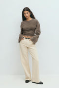 Soft touch wide sleeve top - Falcon