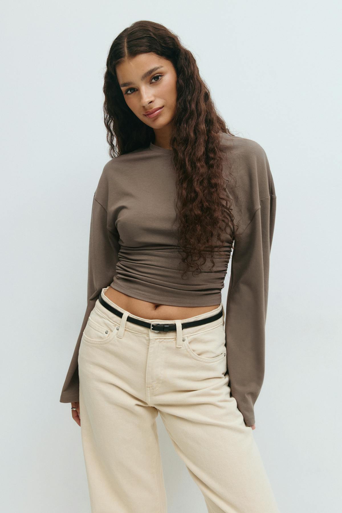 Soft touch wide sleeve top - Falcon