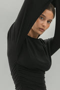 Soft touch wide sleeve top - Blanc cassé