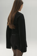 Soft touch wide sleeve top - Blanc cassé