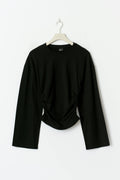 Soft touch wide sleeve top - Noir