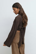 Tie back wide sleeve top - Java
