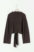 Tie back wide sleeve top - Java