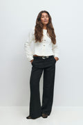 Peplum denim jacket - Rinse