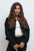 Peplum denim jacket - Blanc cassé