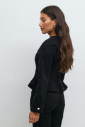 Peplum denim jacket - Blanc cassé