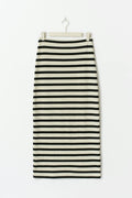 Stripe maxi skirt - Black stripe