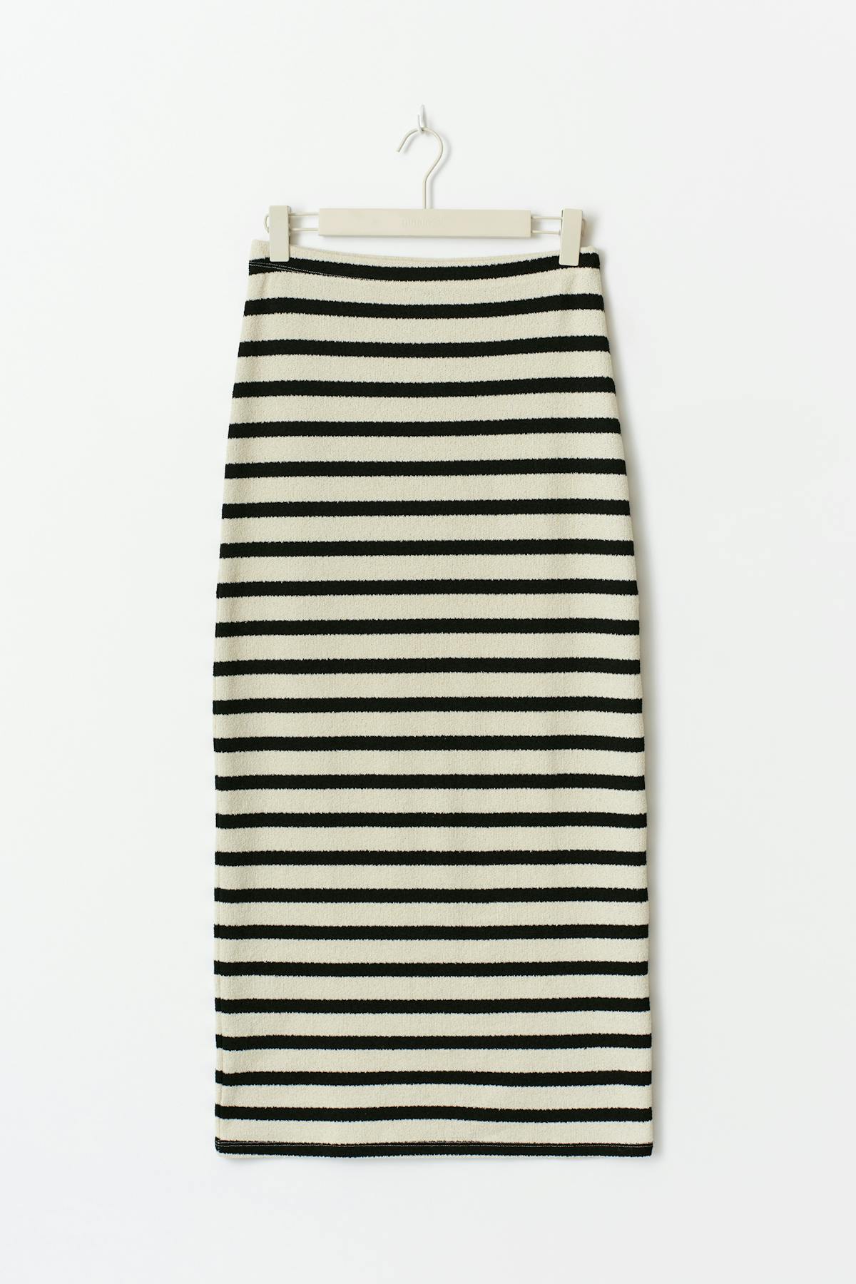 Stripe maxi skirt - Black stripe