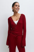 Soft wrap cardigan - Noir
