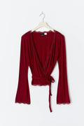 Soft wrap cardigan - Bordeaux